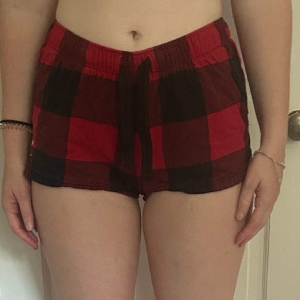 Black & Red Plaid PJ Pants